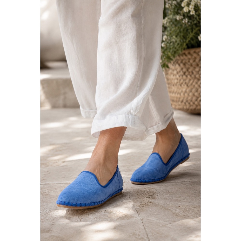 NEW J.Jill Marina Loafers Women 10 Cyan Stone Whipstitch Slip On Flats